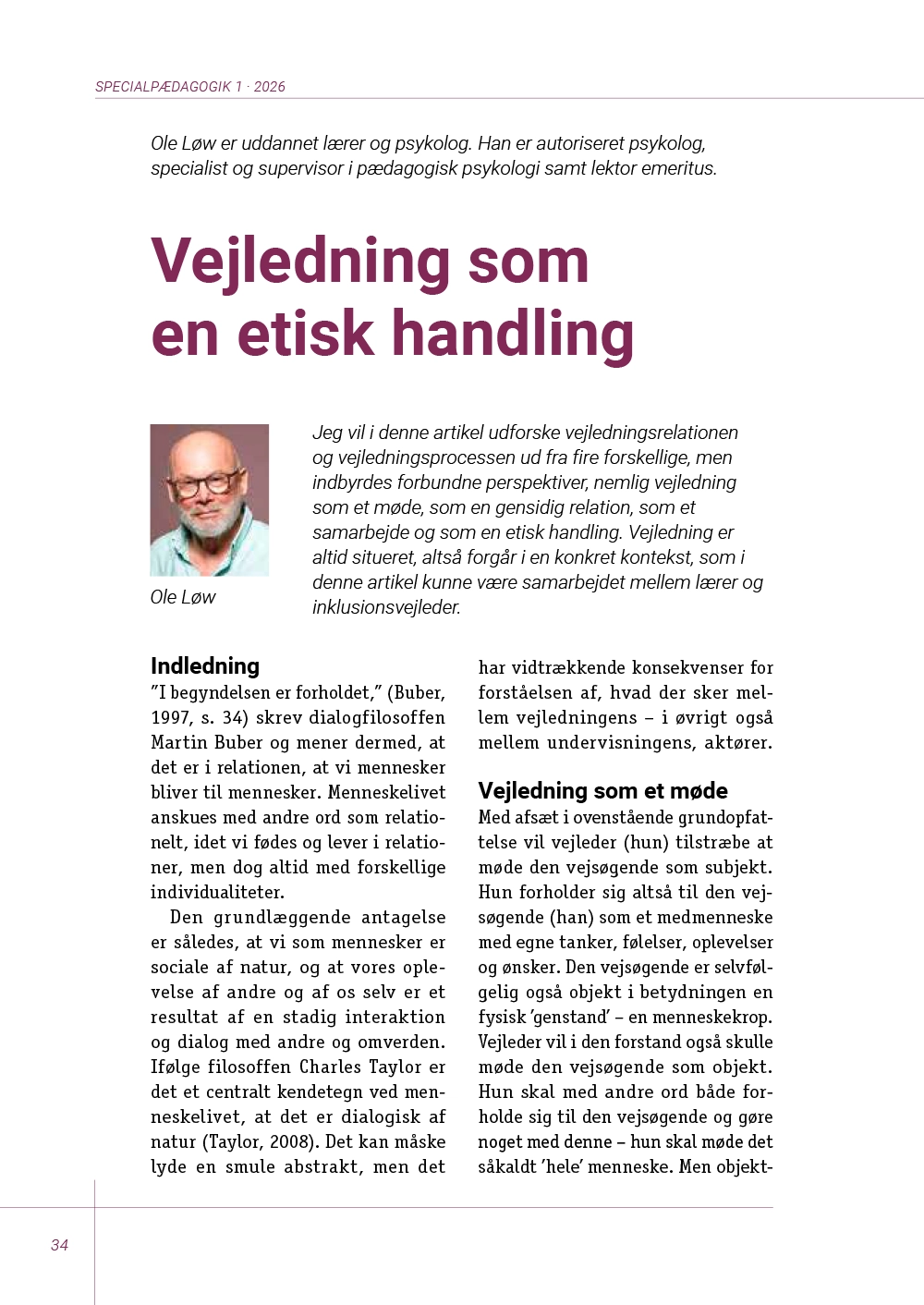 Fra nr 2026-1 Vejledning som en etisk handling