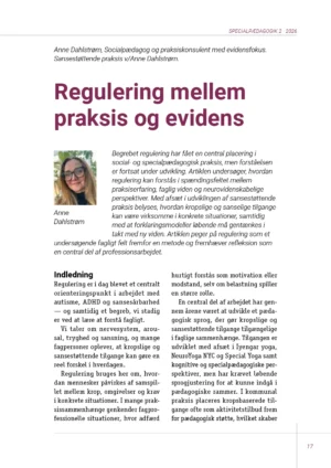 Fra nr 2026-2 Regulering mellem praksis og evidens